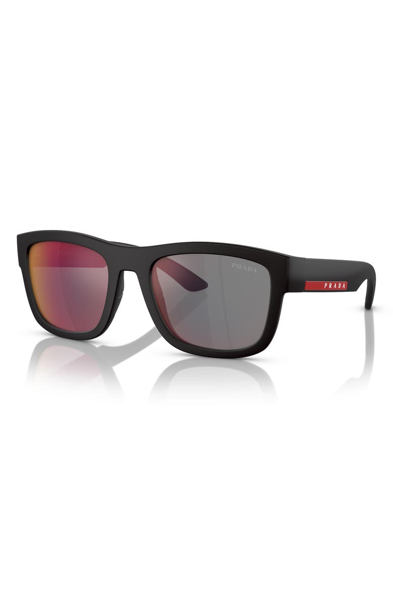 Prada Linea Rossa 56mm Pillow Sunglasses, Alternate, color, 