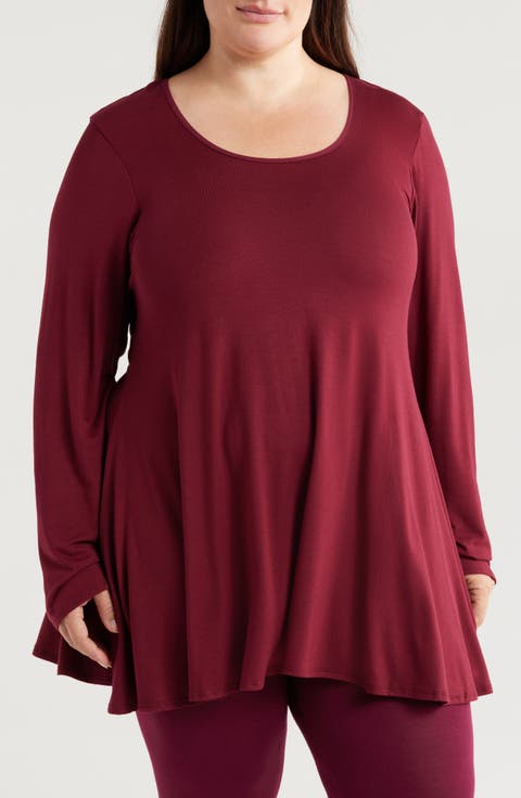 Swing Asymmetric Hem Tunic Top