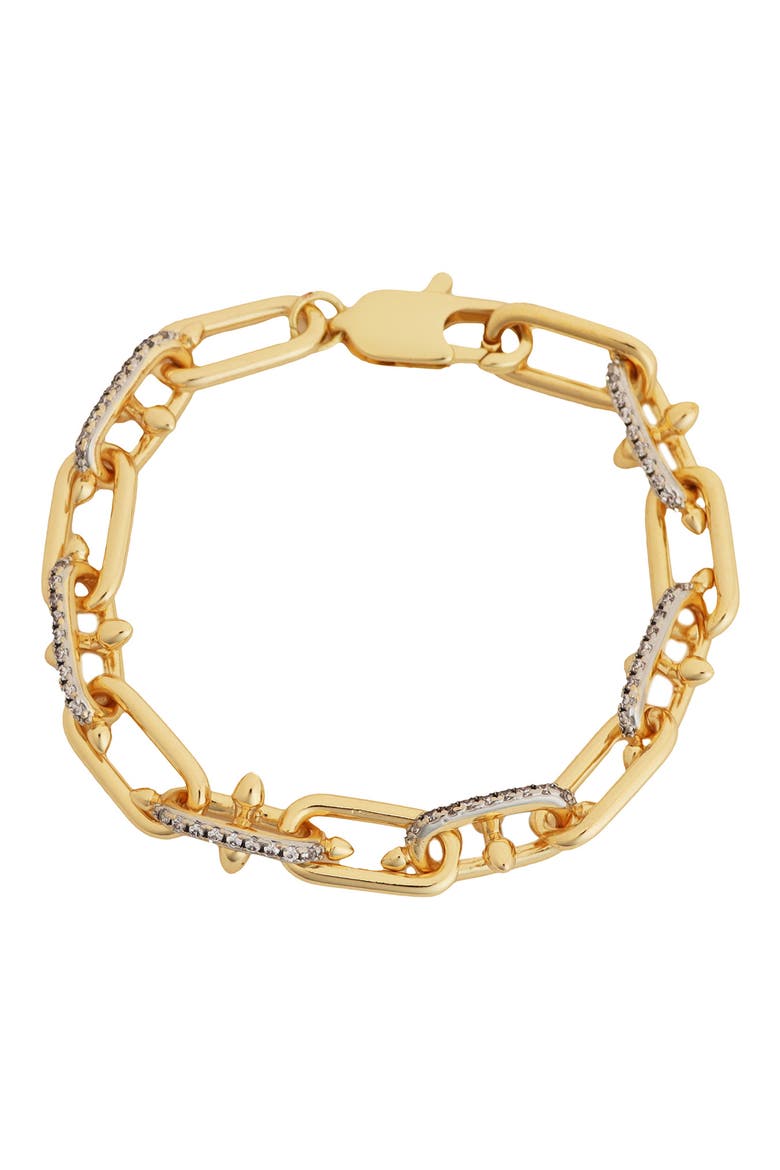 Pavé Link Bracelet, Main, color, GOLD