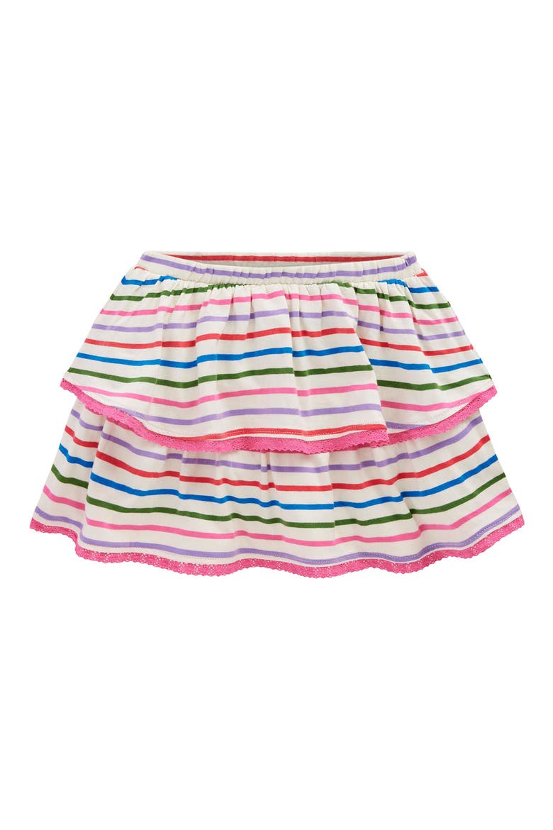 Kids' Stripe Cotton Tiered Skort, Main, color, MULTI STRIPE