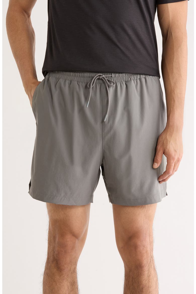 Momentum 5-Inch Training Shorts, Main, color, GREY PEWTER