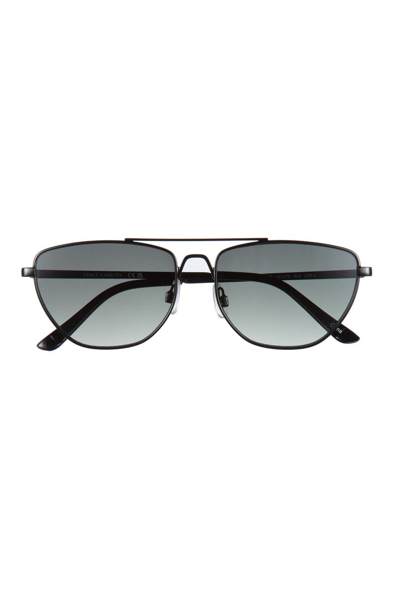 58mm Gradient Navigator Sunglasses, Main, color, BLACK