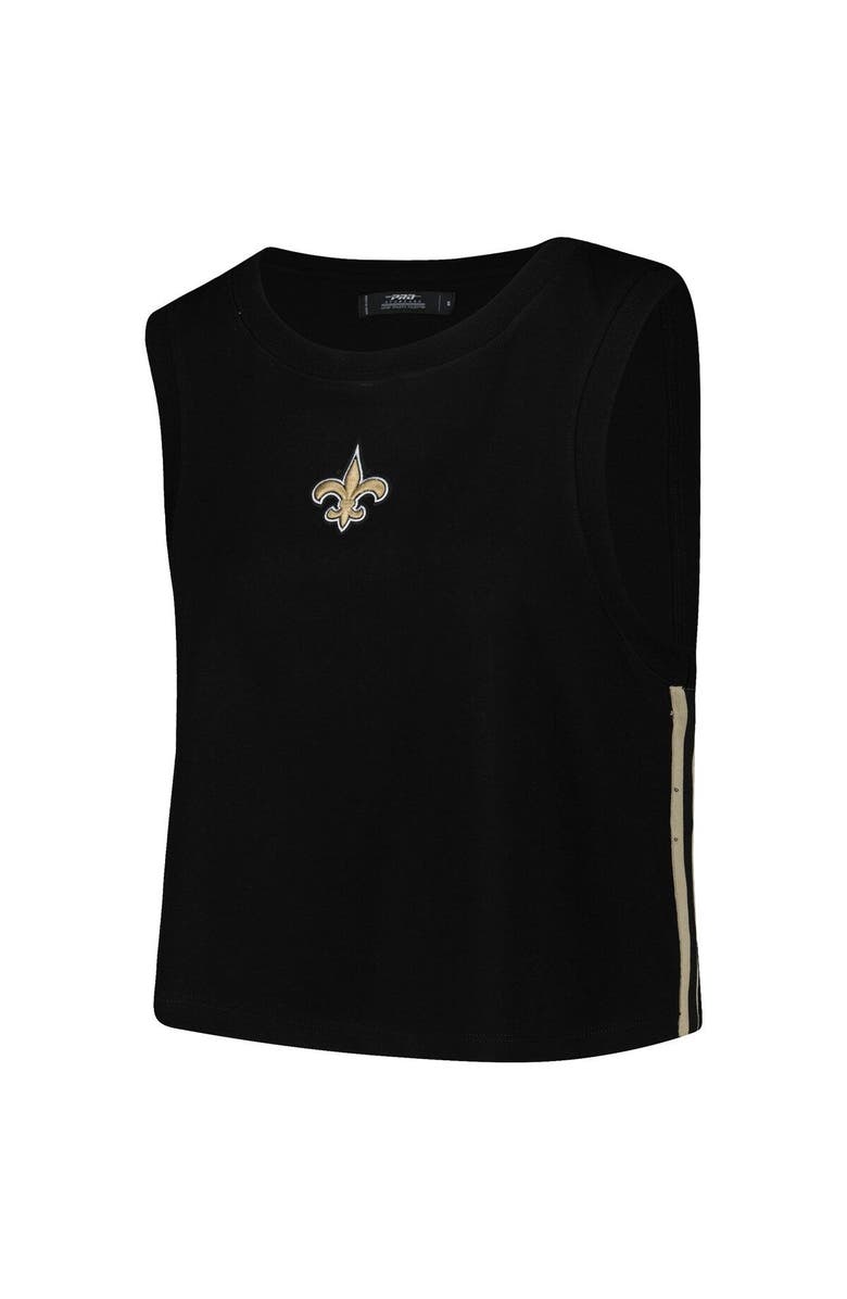 PRO STANDARD Women's Pro Standard Black New Orleans Saints Ombre Wordmark Classic Cropped Tank Top, Alternate, color, Black