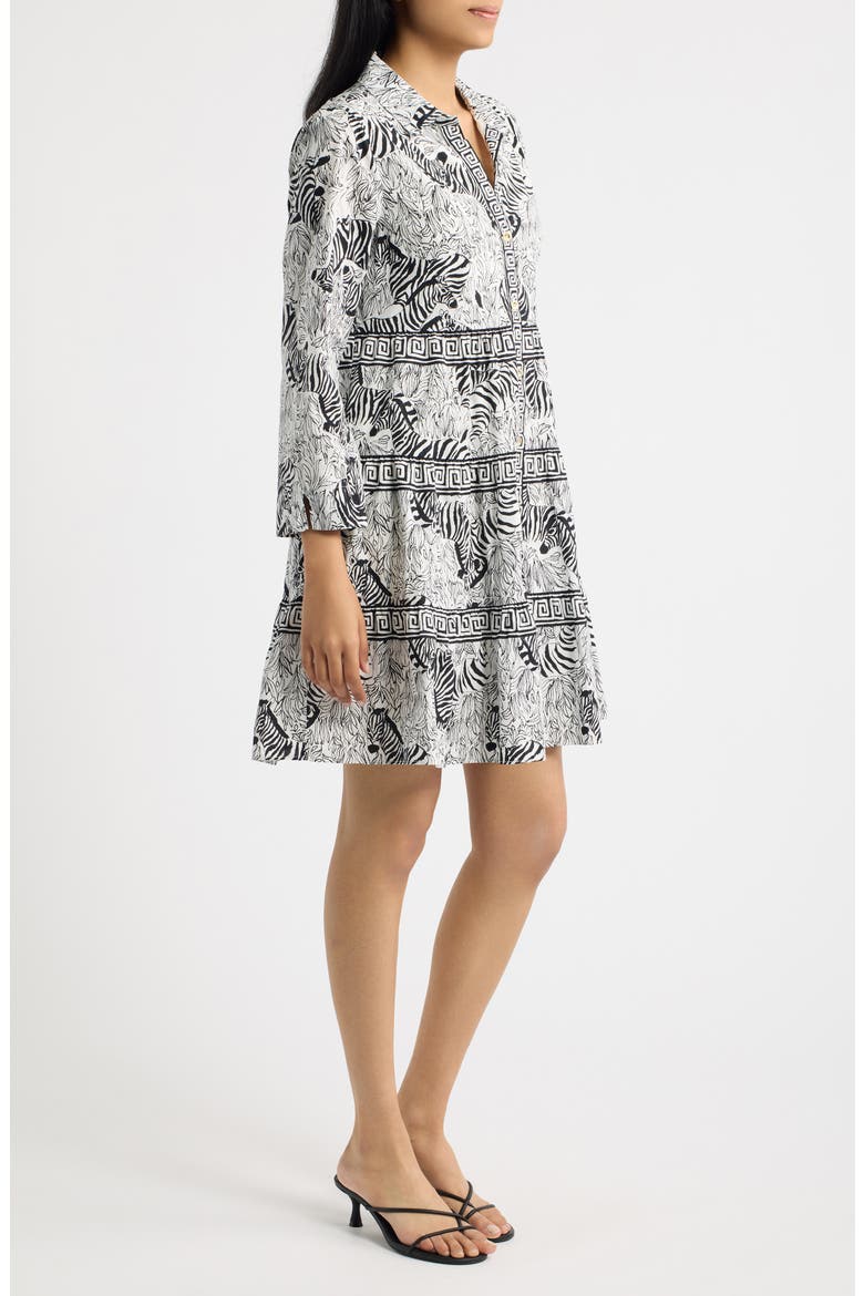 Angie Mix Print Minidress, Alternate, color, COCONUT Z