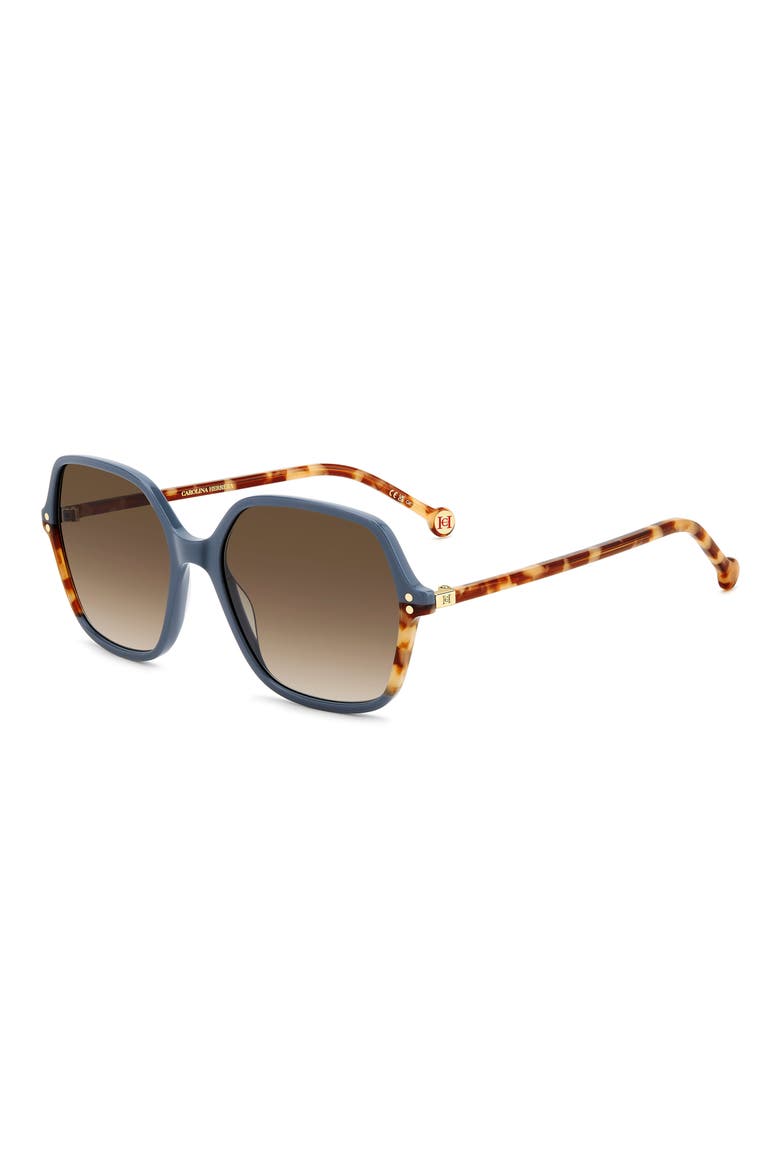 Her 0278/S 56mm Gradient Square Sunglasses, Alternate, color, BLUE