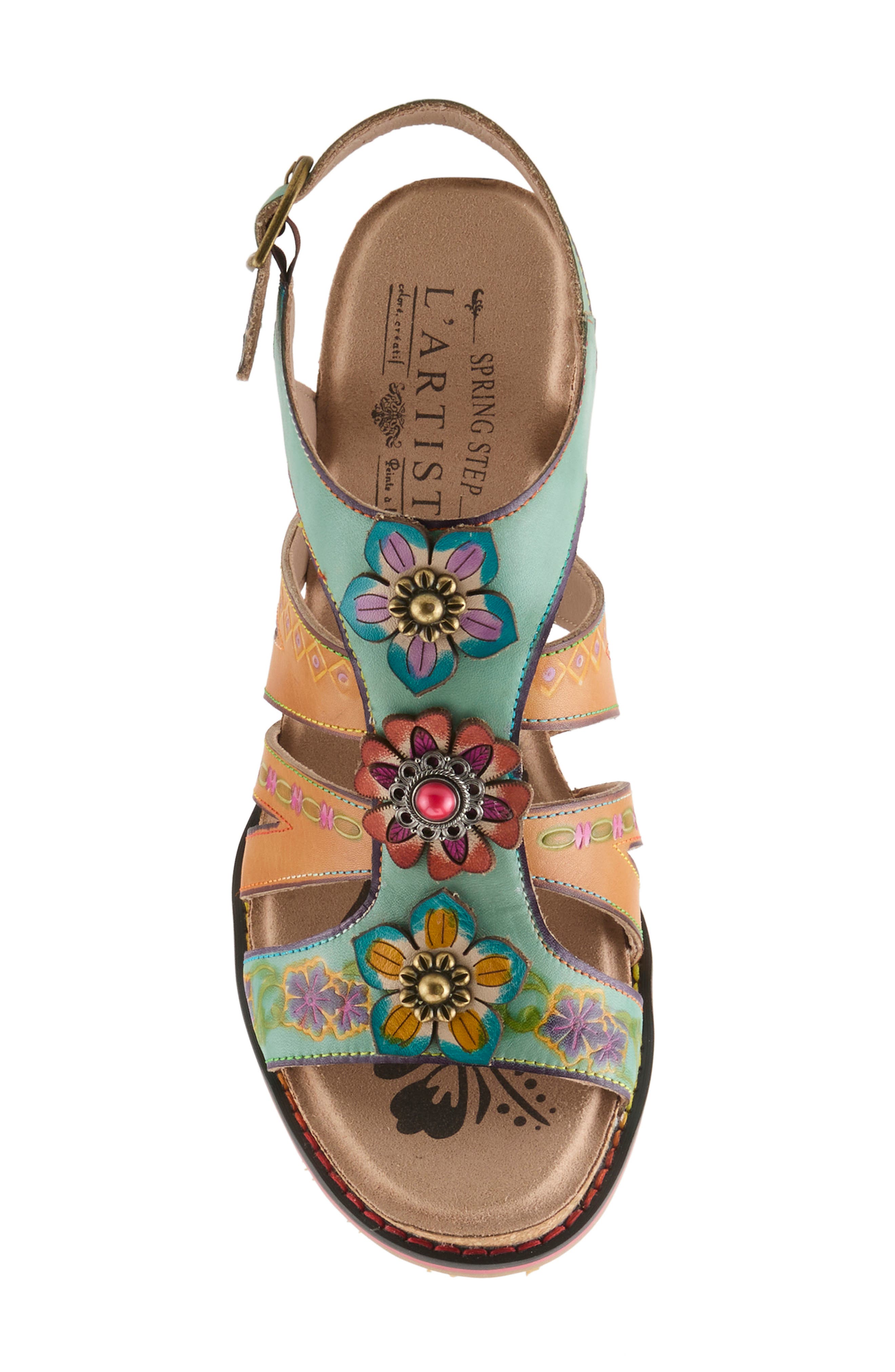 L'Artiste by Spring Step Galfriday Sandal, Alternate, color, Mint Green Multi