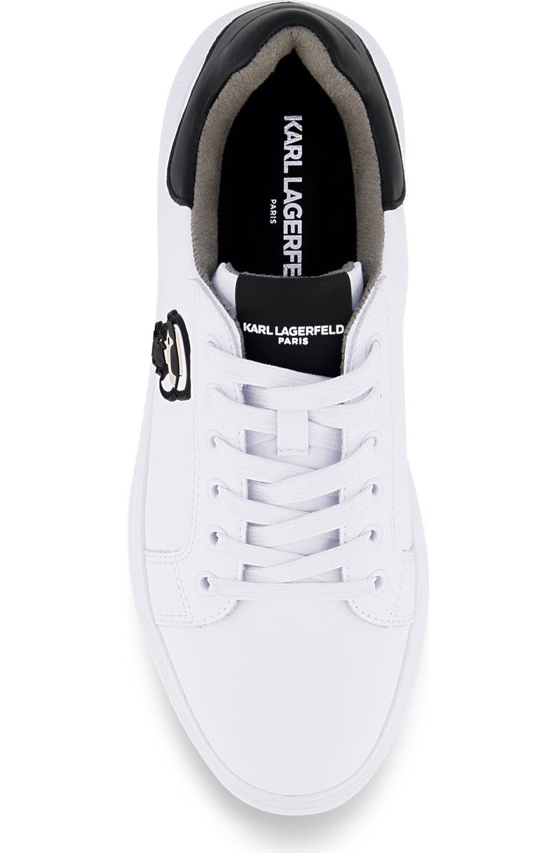 KARL LAGERFELD PARIS Karl Patch Sneaker, Alternate, color, White