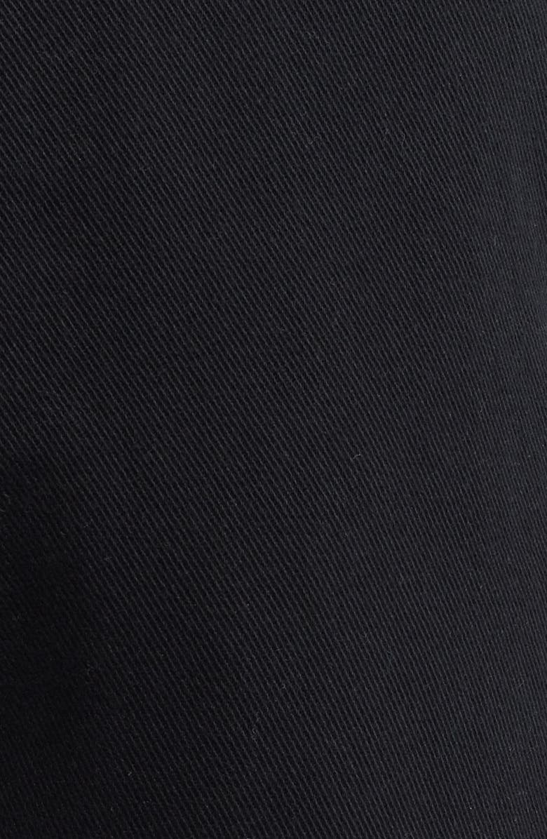 HUGO Zeebo Flat Front Cotton Twill Chinos, Alternate, color, Black