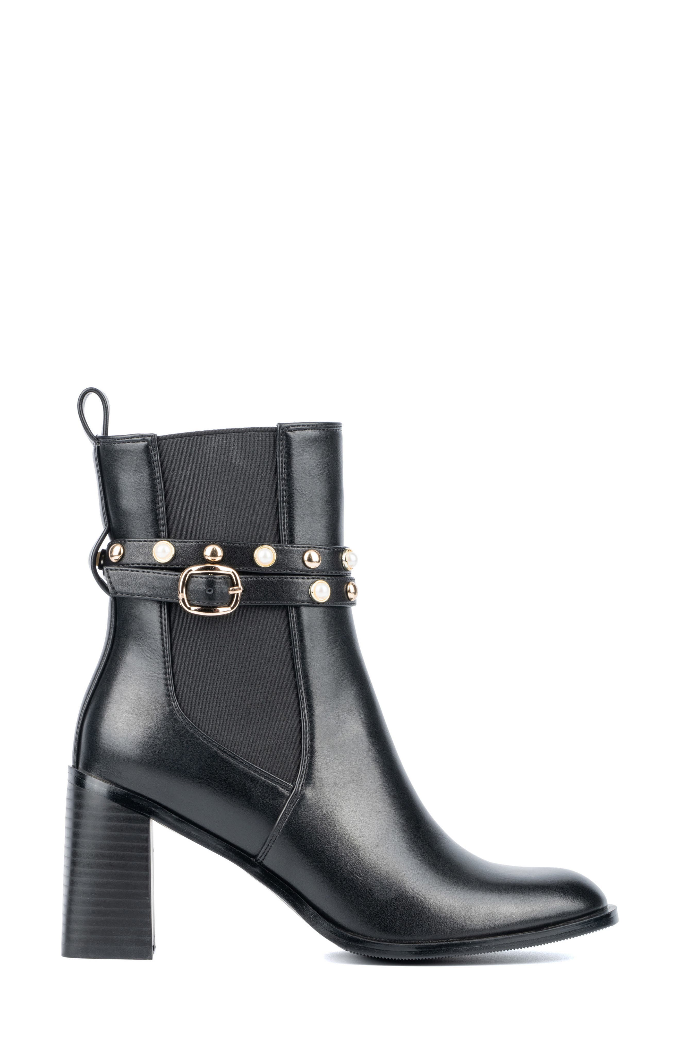 TORGEIS Ivy Studded Chelsea Boot, Alternate, color, Black