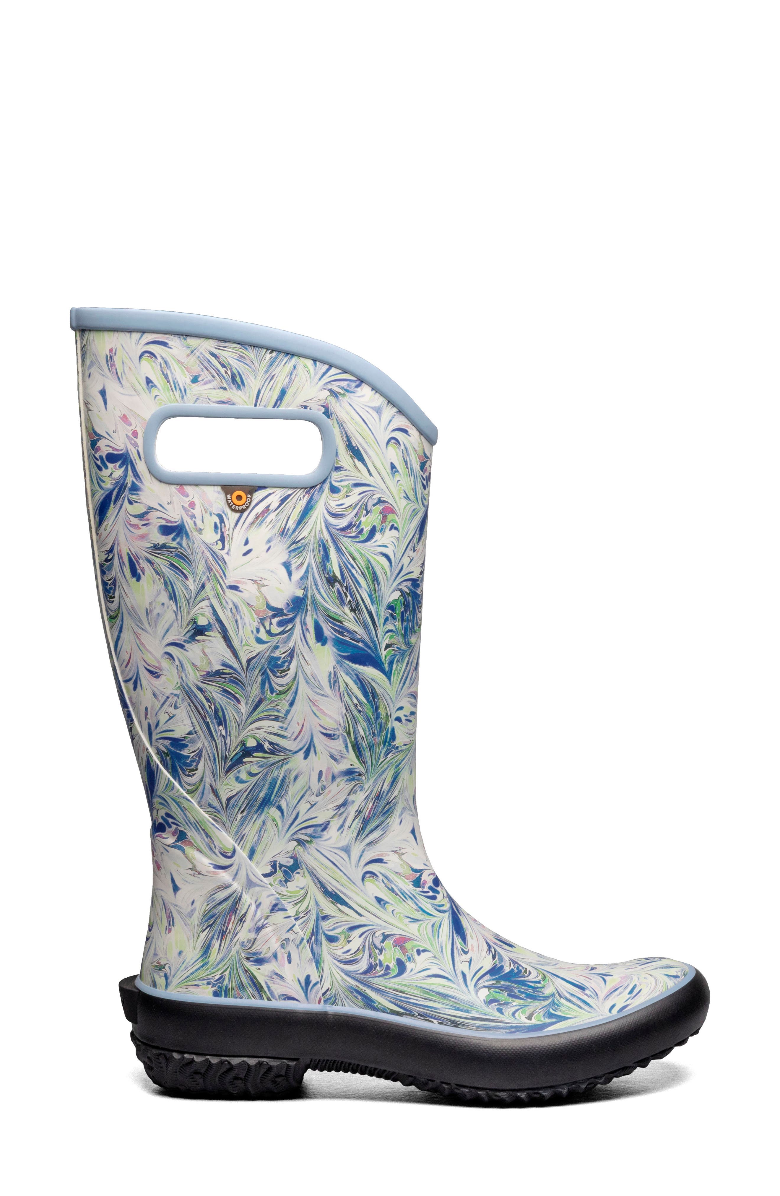 Bogs Marble Print Waterproof Rain Boot, Alternate, color, 