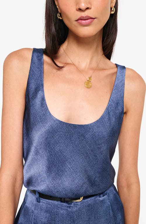 Cami Nyc Andressa Silk Shell In Raw Denim