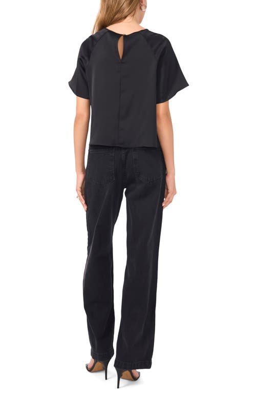 1.state Flutter Sleeve Satin Top