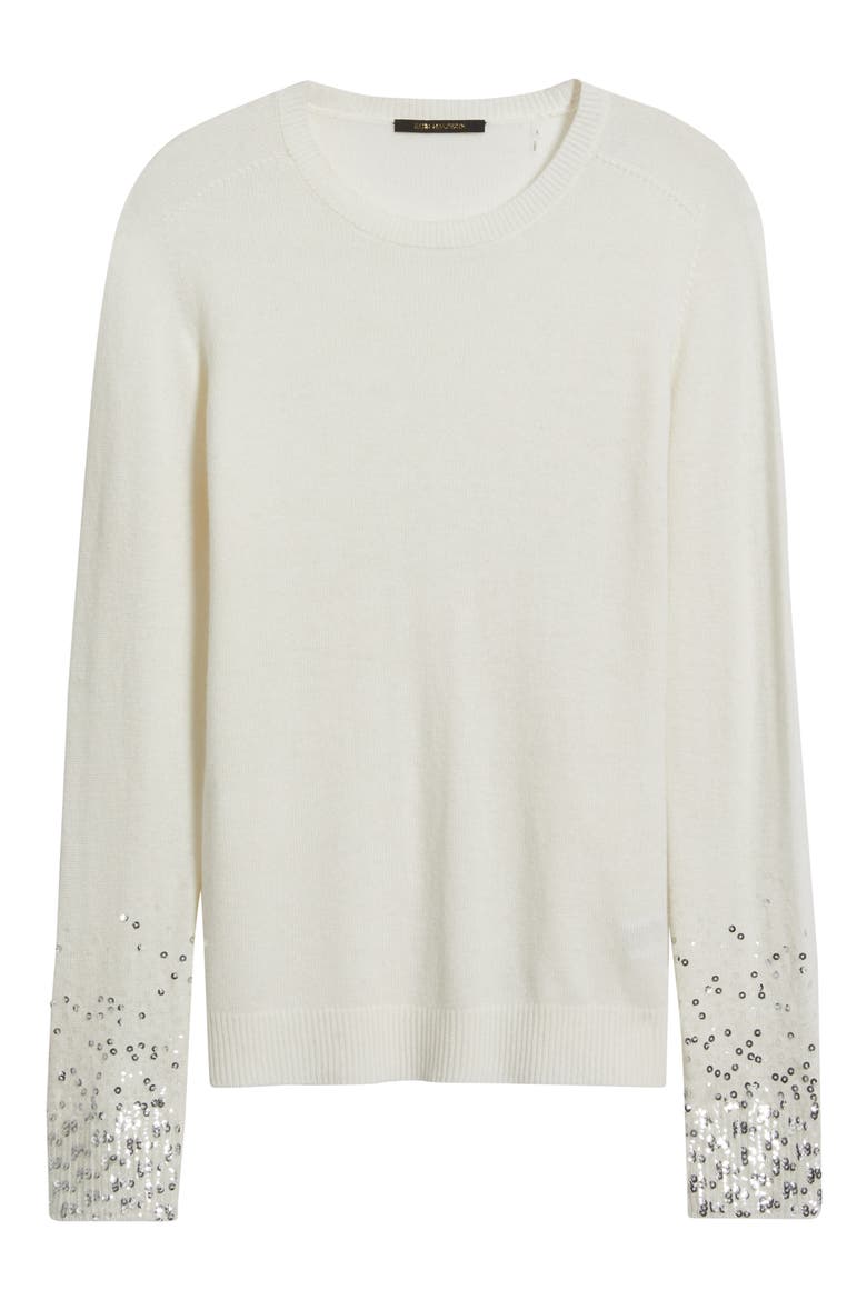 Lainey Sequin Cuff Sweater, Alternate, color, IVORY