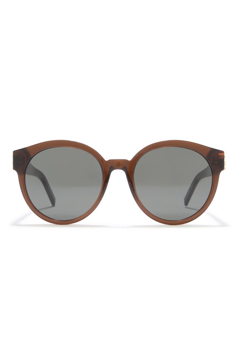 54mm Round Sunglasses, Main, color, BROWN BROWN GREY/GRY