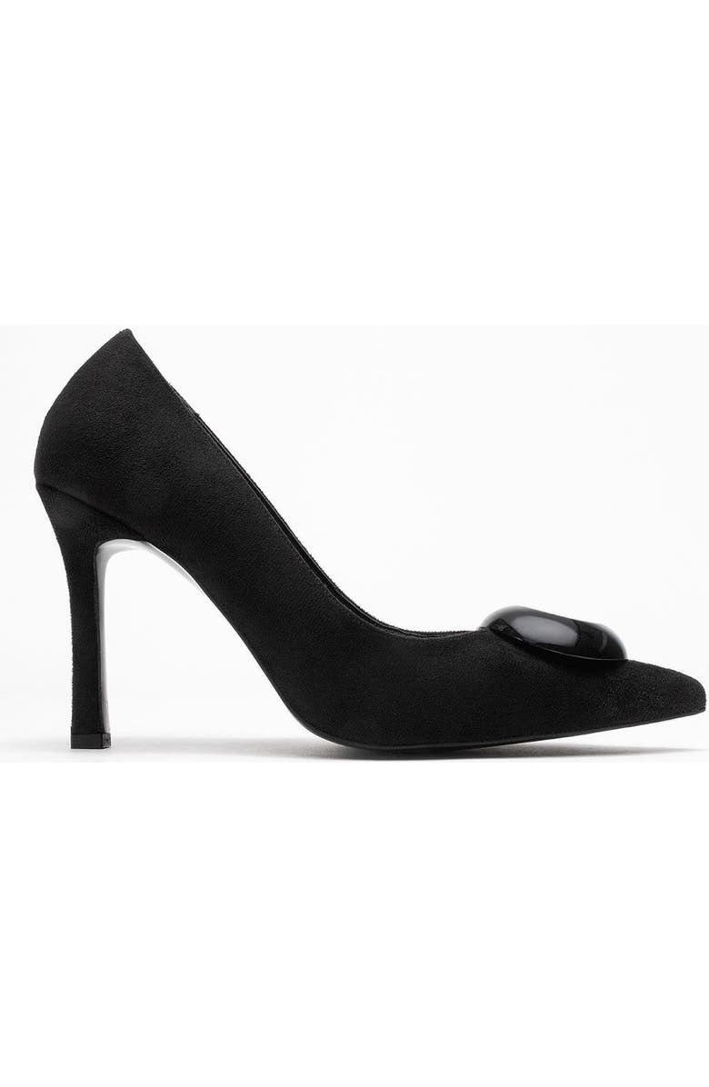 Prologue Shoes Jordana Pointed Toe Pump, Alternate, color, Black Suede