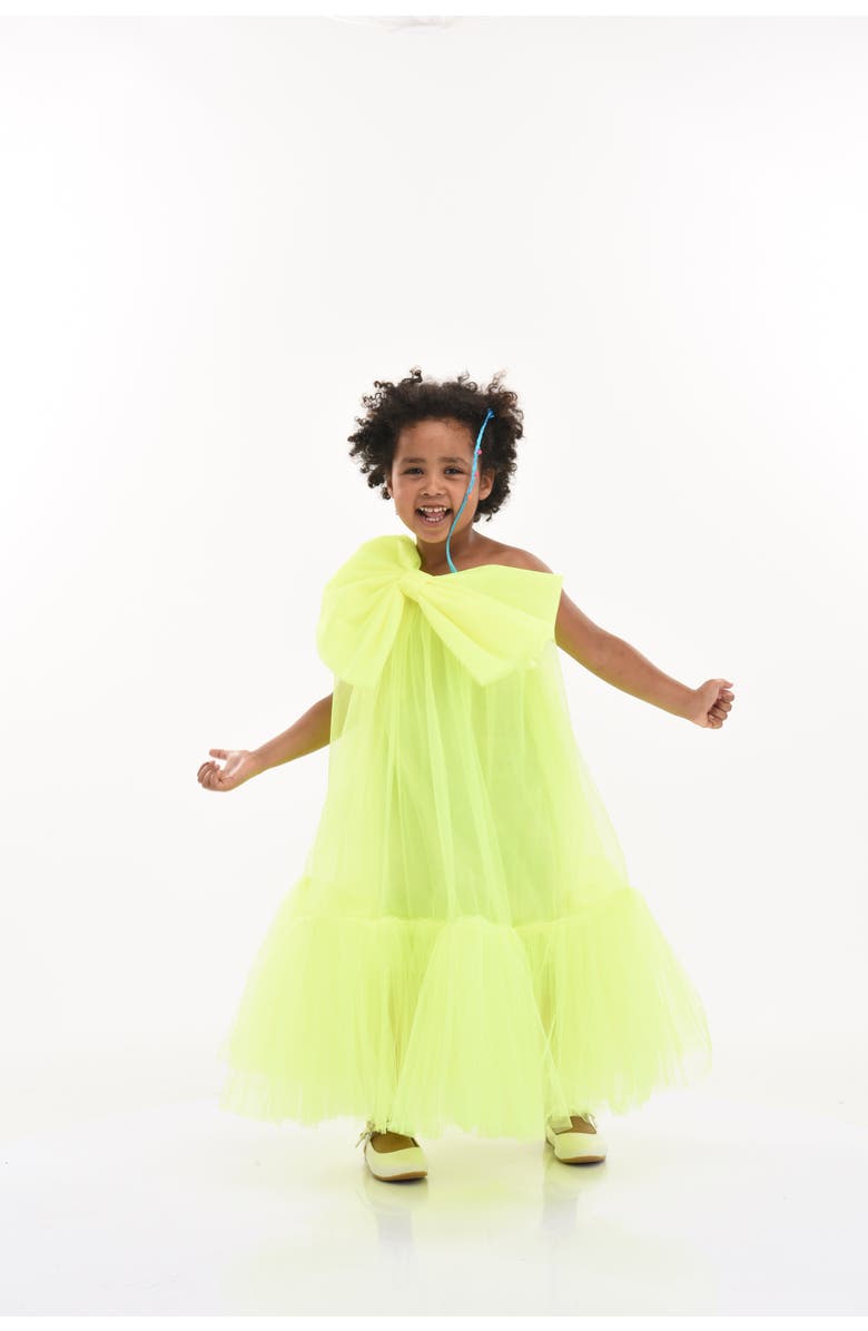Tulleen Maggi Dress, Alternate, color, Neon Green