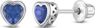 In Season Jewelry Cubic Zirconia Birthstone Heart Earrings