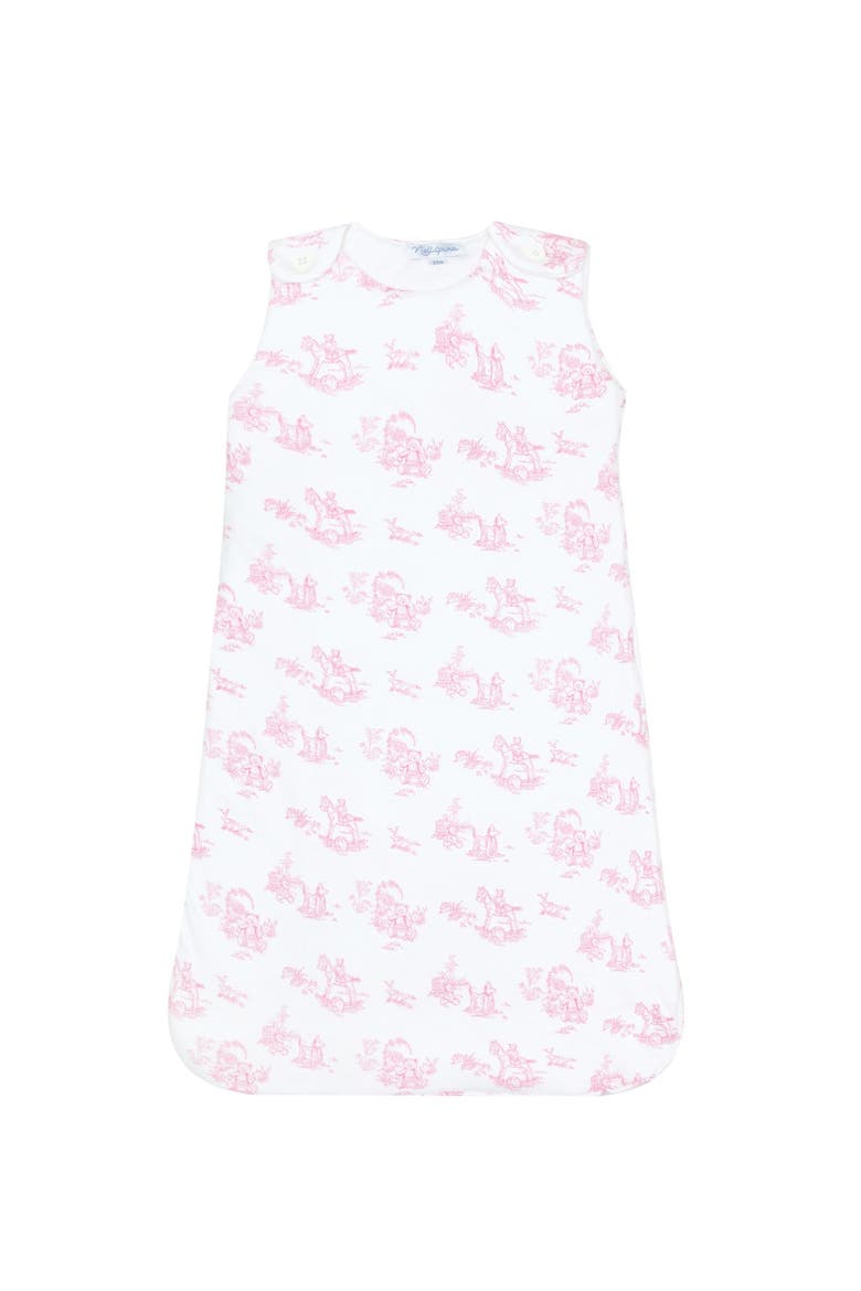 Baby Girl Cotton Winter Sack, Main, color, Pink Toile