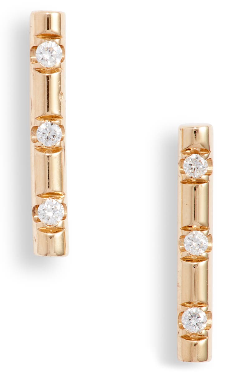 Zoë Chicco Diamond Bar Stud Earrings, Main, color, 