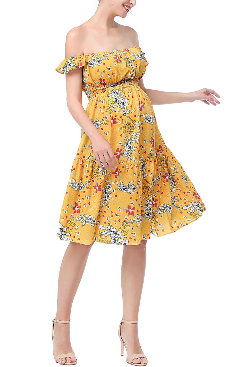 Kimi & Kai Jamie Maternity A-Line Dress, Alternate, color, Multicolored
