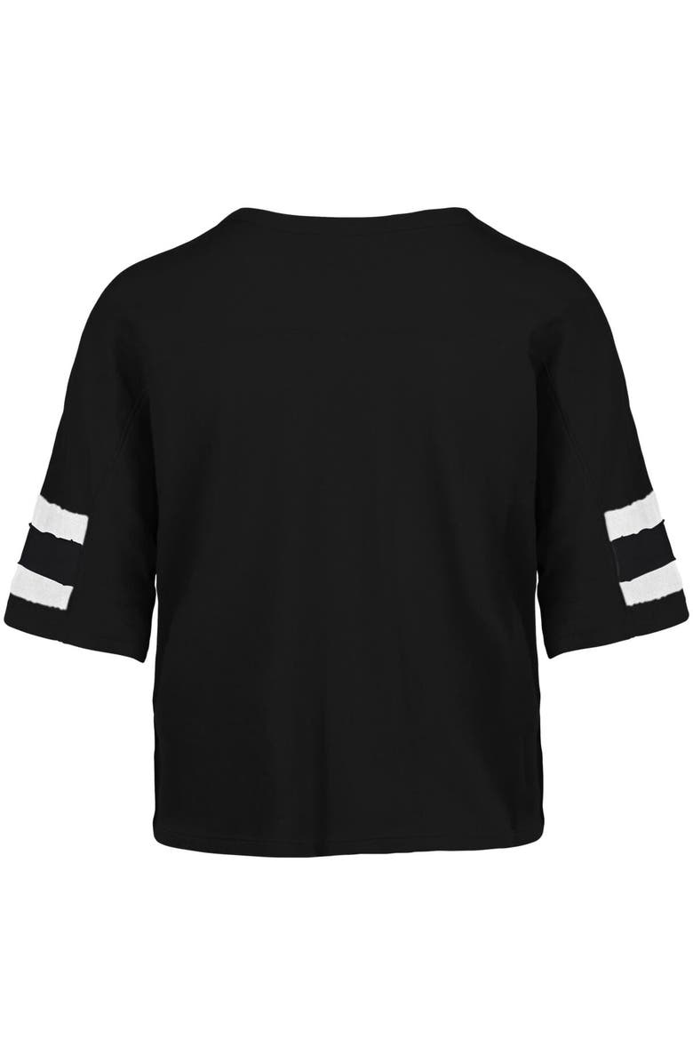 '47 Women's '47 Black Miami Dolphins Premier Scout Cropped V-Neck T-Shirt, Alternate, color, Black