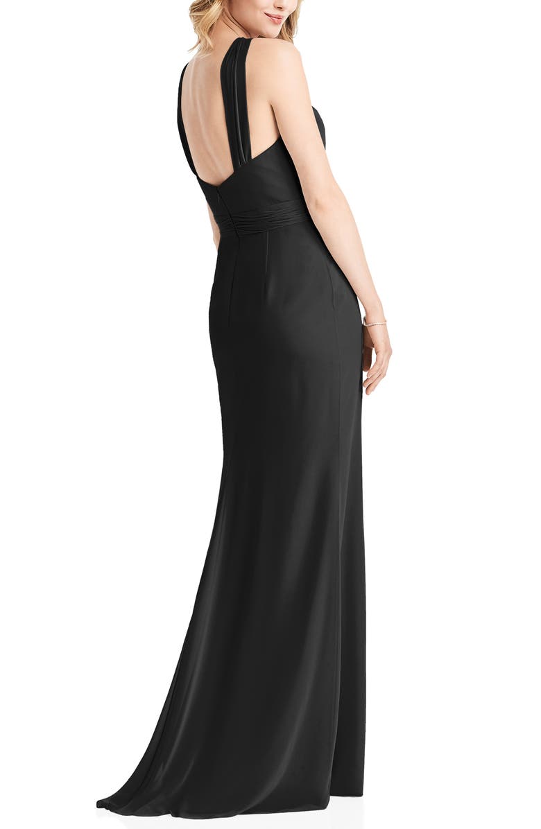 Jenny Packham Twist Halter Neck Trumpet Gown, Alternate, color, 