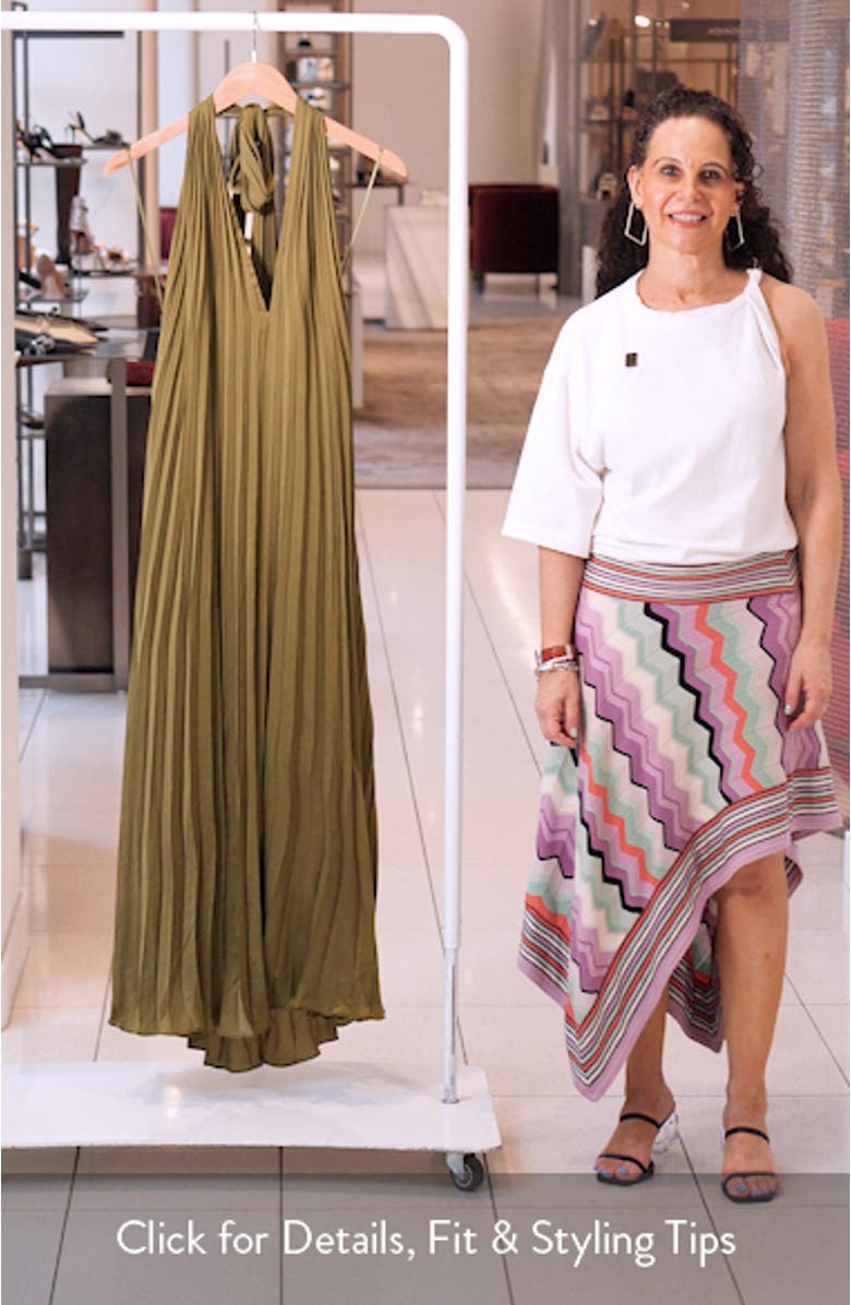 Blyth Pleated Open Back Dress, sales video thumbnail