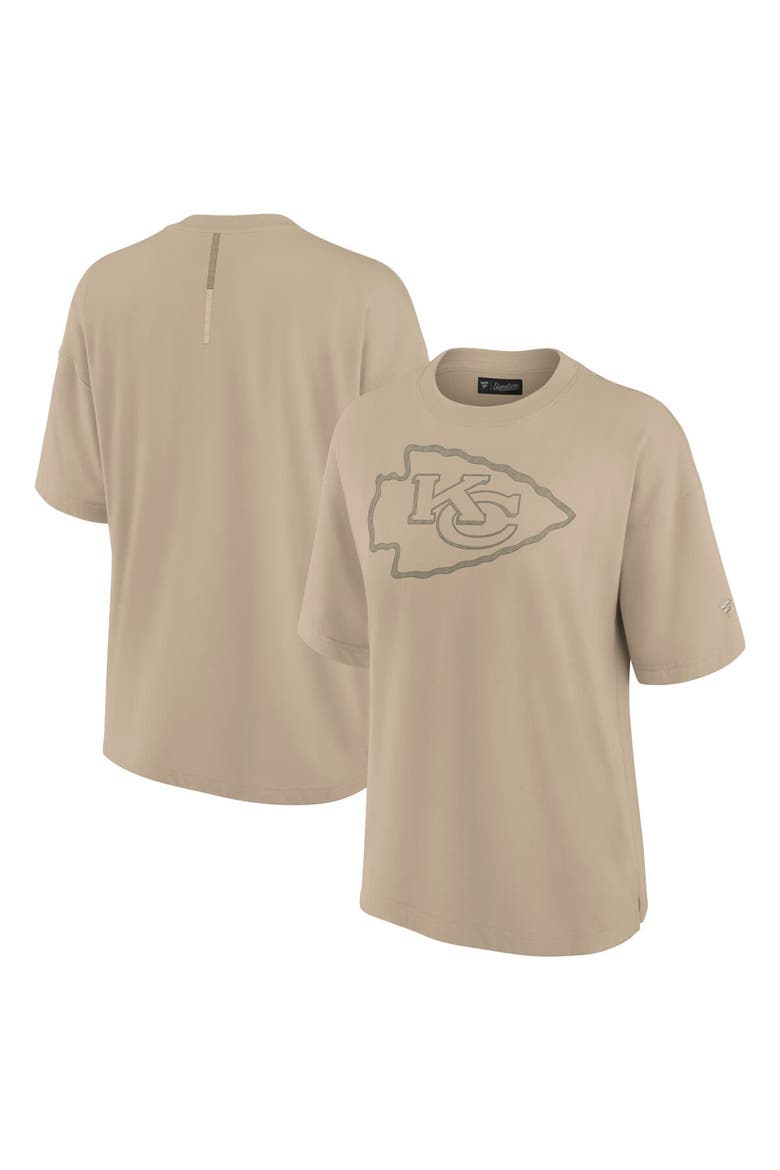 Women's Fanatics Signature Khaki Kansas City Chiefs Elements Oversized T-Shirt, Main, color, Khaki