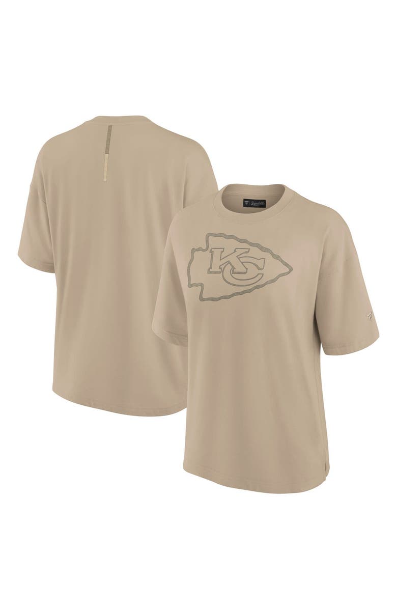 Fanatics Signature Women's Fanatics Signature Khaki Kansas City Chiefs Elements Oversized T-Shirt, Main, color, Khaki