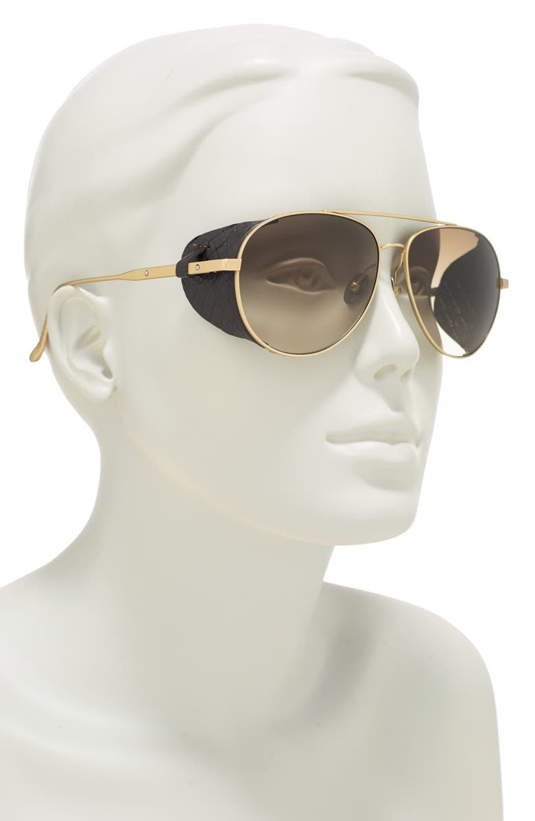 Bottega Veneta 61mm Aviator Sunglasses, Alternate, color,