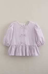 Nordstrom Kids' Bow Front Peplum Top