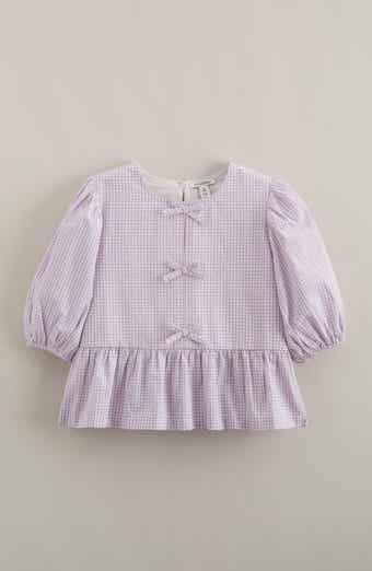 Kids' Bow Front Peplum Top