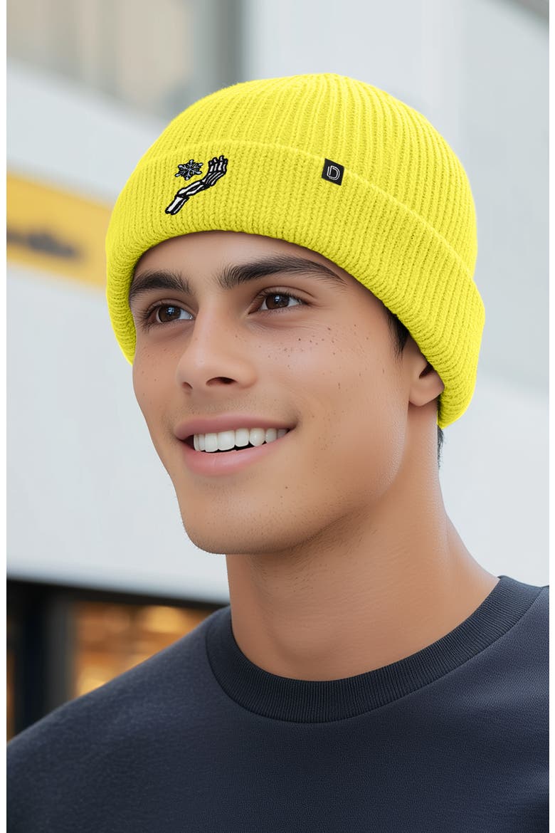 Chill Touch Beanie, Alternate, color, Neon Yellow
