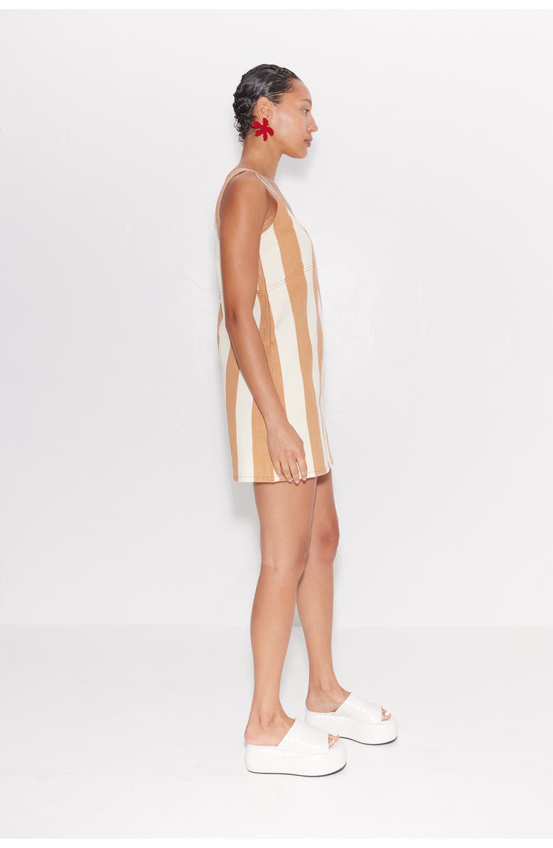 SIMONMILLER Sahara Striped Denim Dress, Alternate, color, Tan Stripe