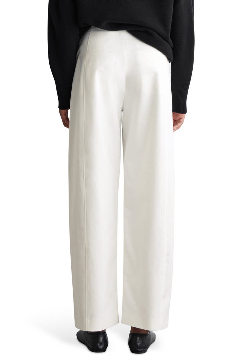 Soft Pima Cotton Barrel Leg Pants, Alternate, color, WHITE DUSTY LIGHT