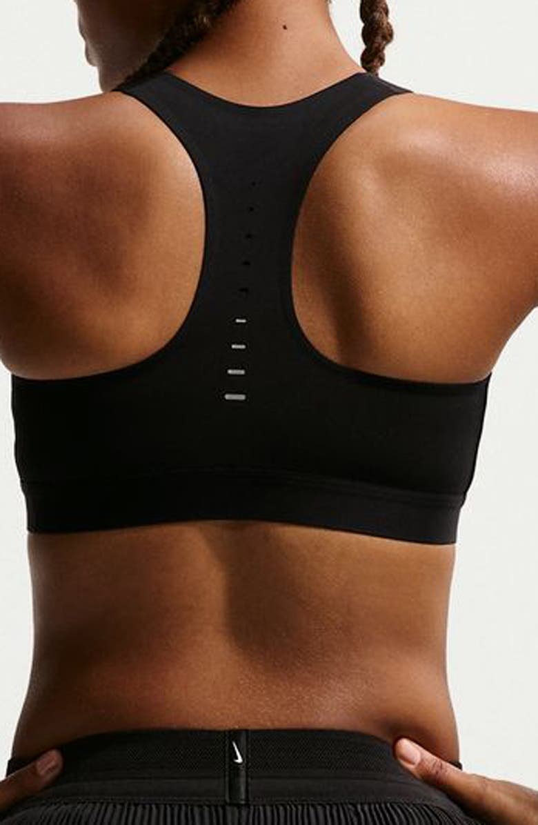 Nike Swift Dri-FIT High Support Sports Bra, Alternate, color, Black/Silver