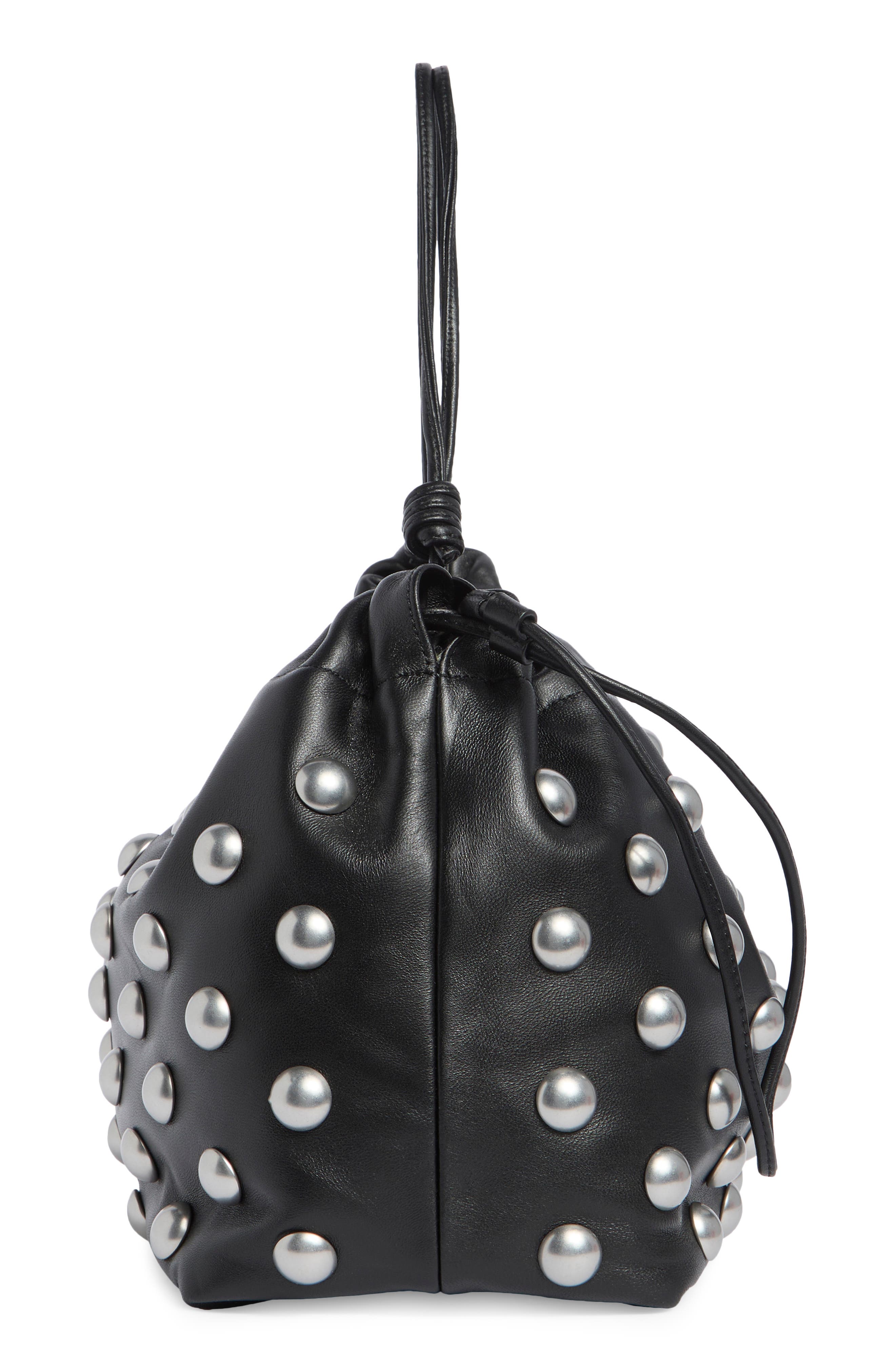 Arlo Studded Handbag, Alternate, color, BLACK