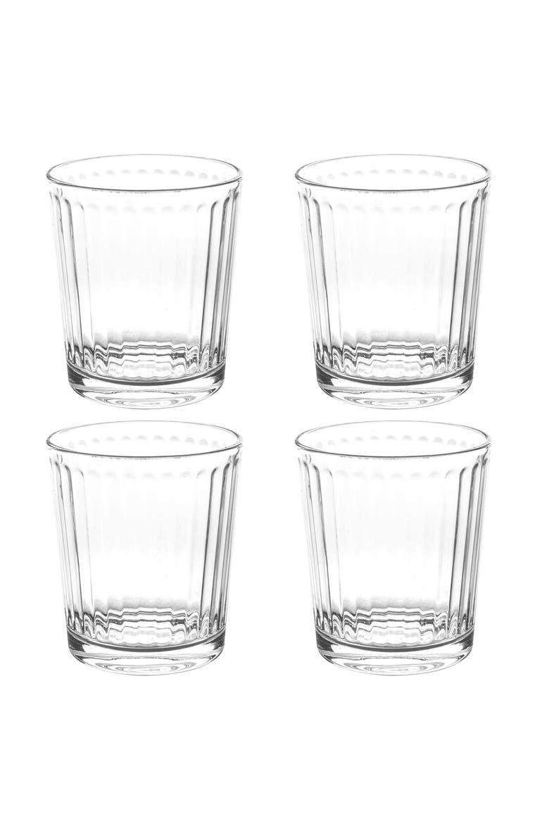 Moonstone 4 Piece 13.5 Ounce Double Old-Fashioned Glass Set, Alternate, color, Clear