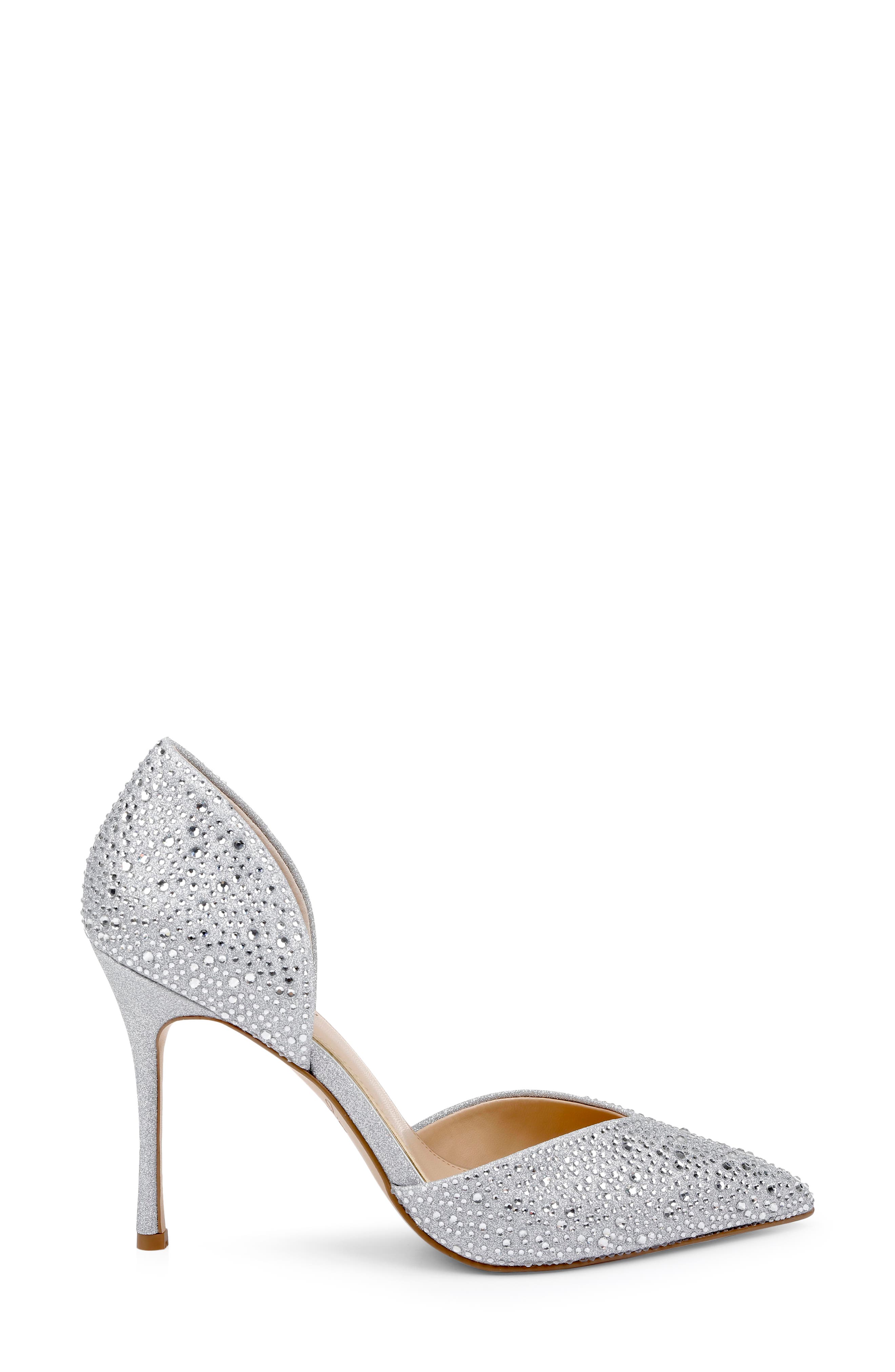 Grace d'Orsay Pointed Toe Pump, Alternate, color, SILVER