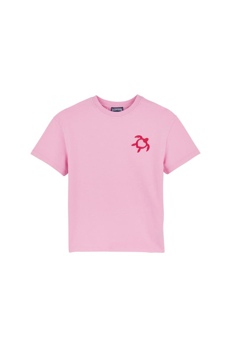 Kids' Turtle Heart Embroidered T-Shirt, Main, color, PETUNIA