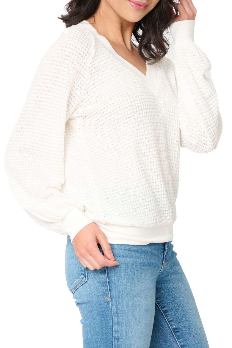 Courtside Open Stitch Sweater, Alternate, color, IVORY