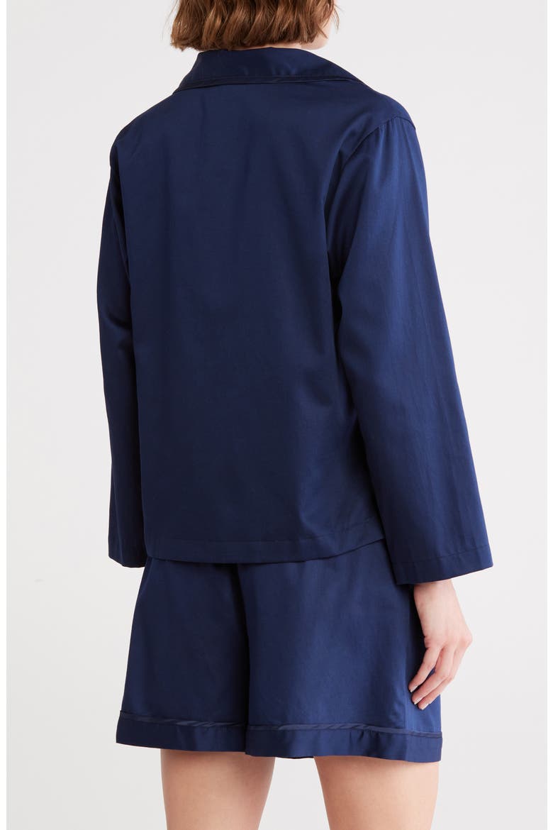 Embroidered Cotton Sateen Pajamas, Alternate, color, MIDNIGHT NAVY
