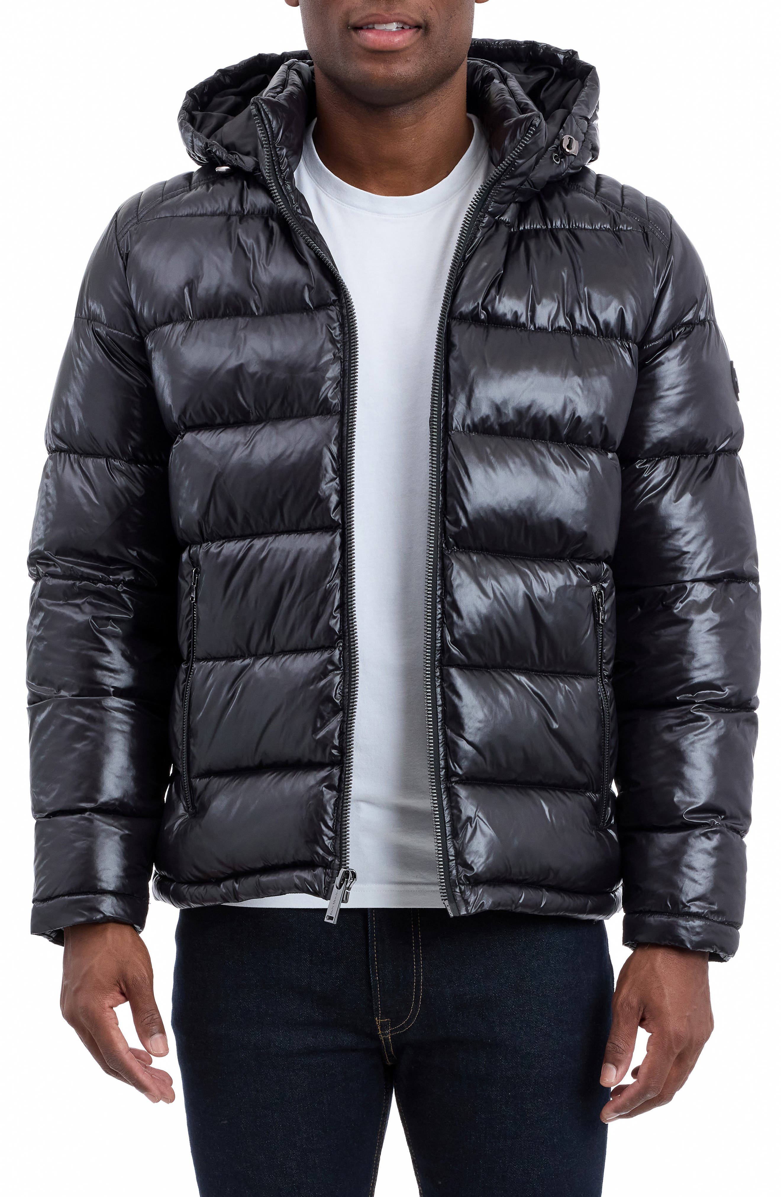 Michael Kors Balloch Water Resistant Hooded Puffer Jacket