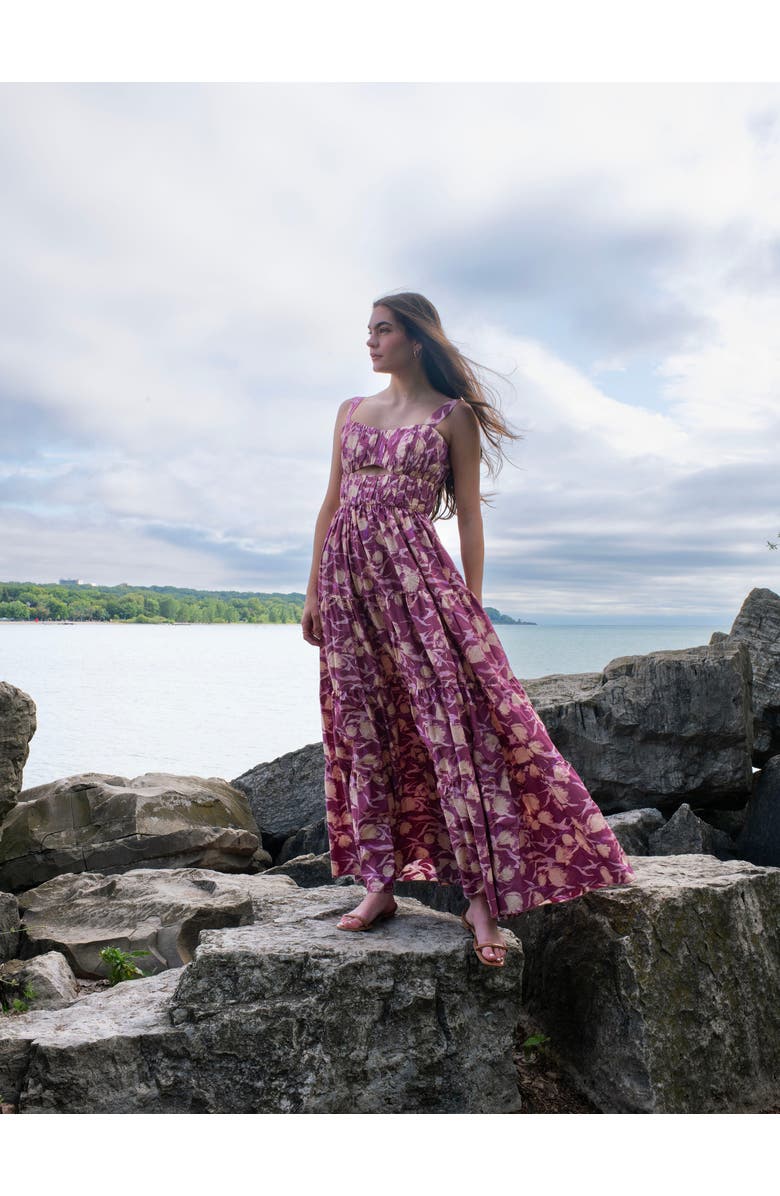 Vasiliki Vera Orchid Rush Cotton Dress, Alternate, color, Orchid