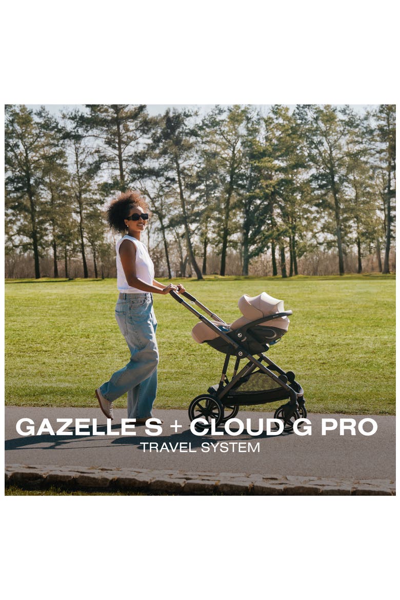 Gazelle S Stroller & Cloud G Pro Travel System, Alternate, color, MOON BLACK