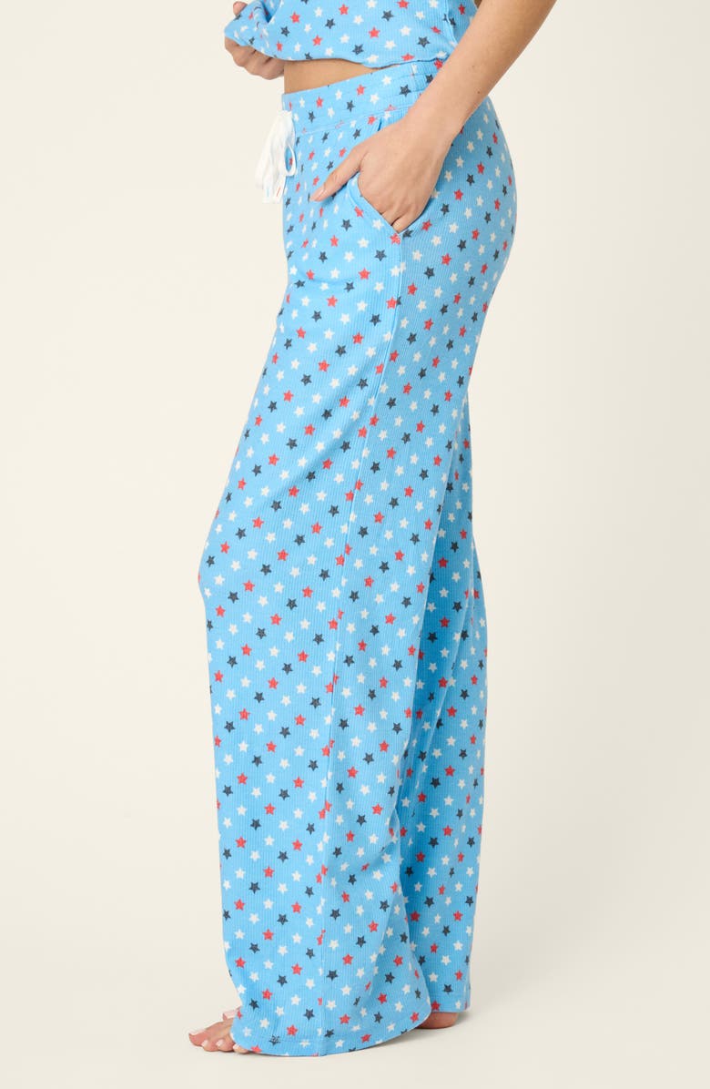 PJ Salvage Star Spangled Jersey Pajama Pants, Alternate, color, 