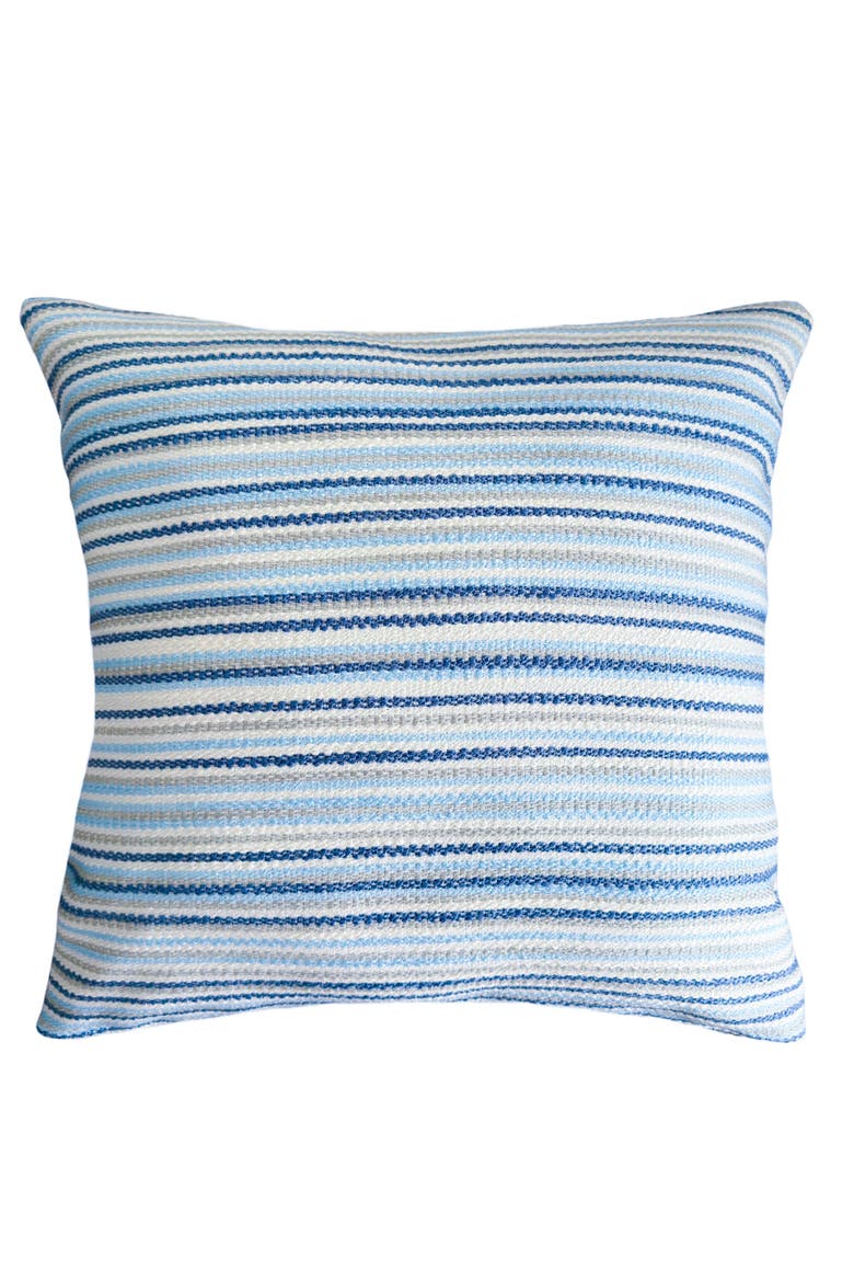 Yacht Stripe Indoor Outdoor Pillow, Alternate, color, Blue