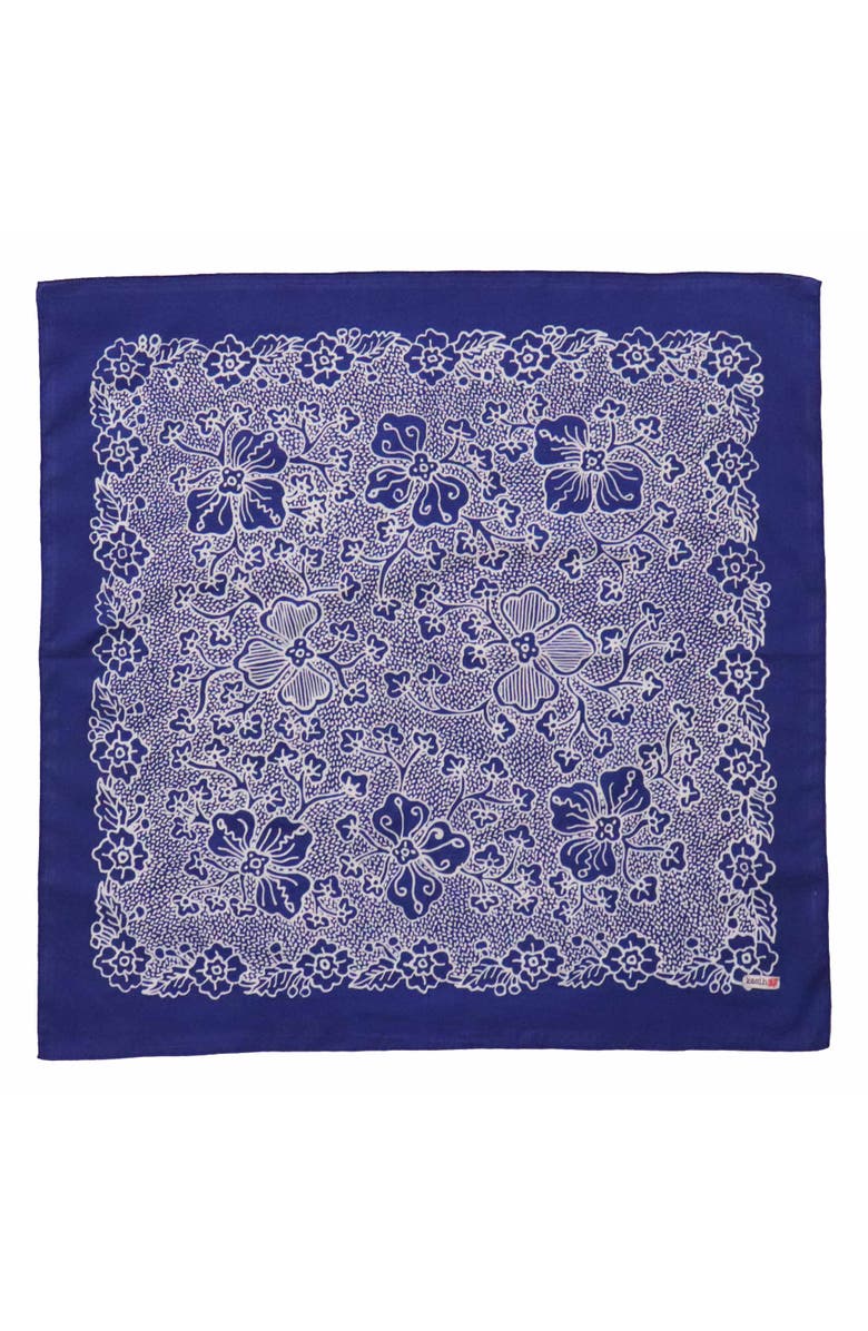 Kasih Coop Hand Drawn Indigo Batik Tulis Bandana, Alternate, color, Indigo Blue