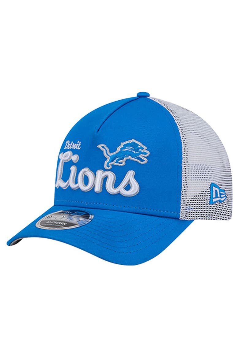 Men's New Era  Blue Detroit Lions Side Lines 9FORTY Adjustable Hat, Main, color, Blue