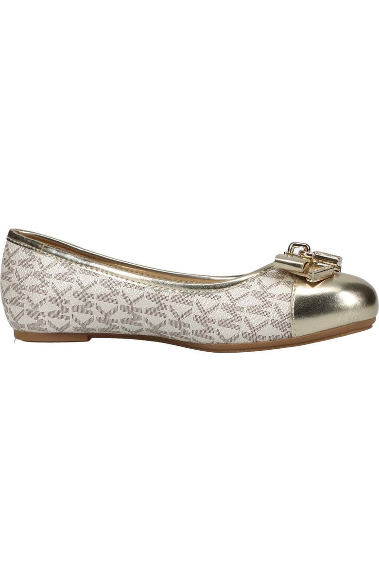 MICHAEL Michael Kors Kenya Lock Metallic Ballet Flat, Alternate, color, Pale Gold